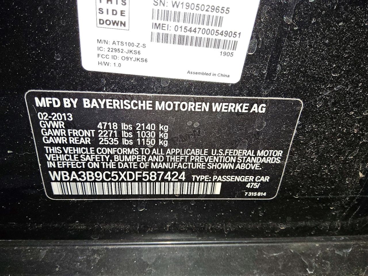 2013 BMW 3 SERIES
