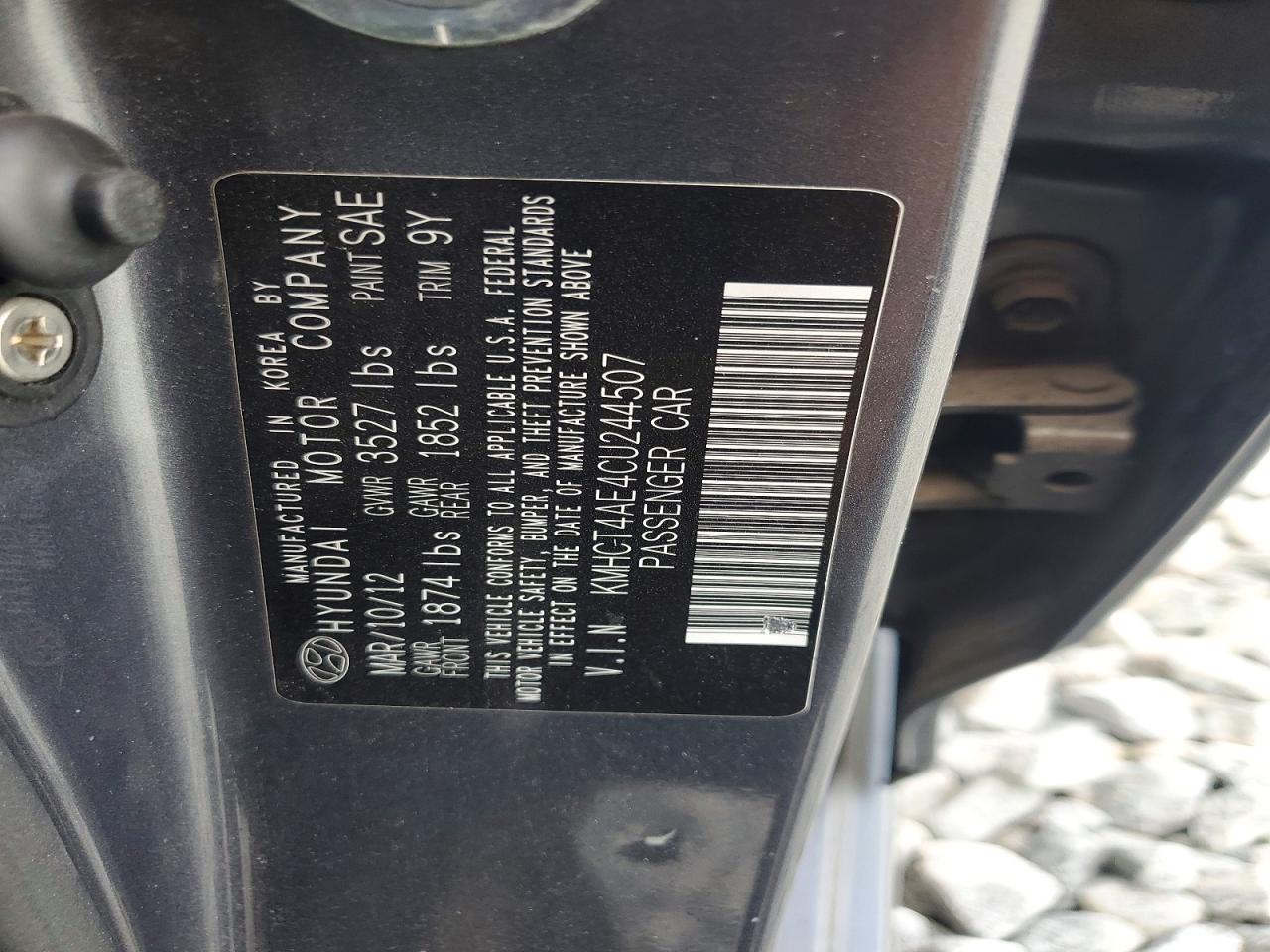2012 HYUNDAI ACCENT