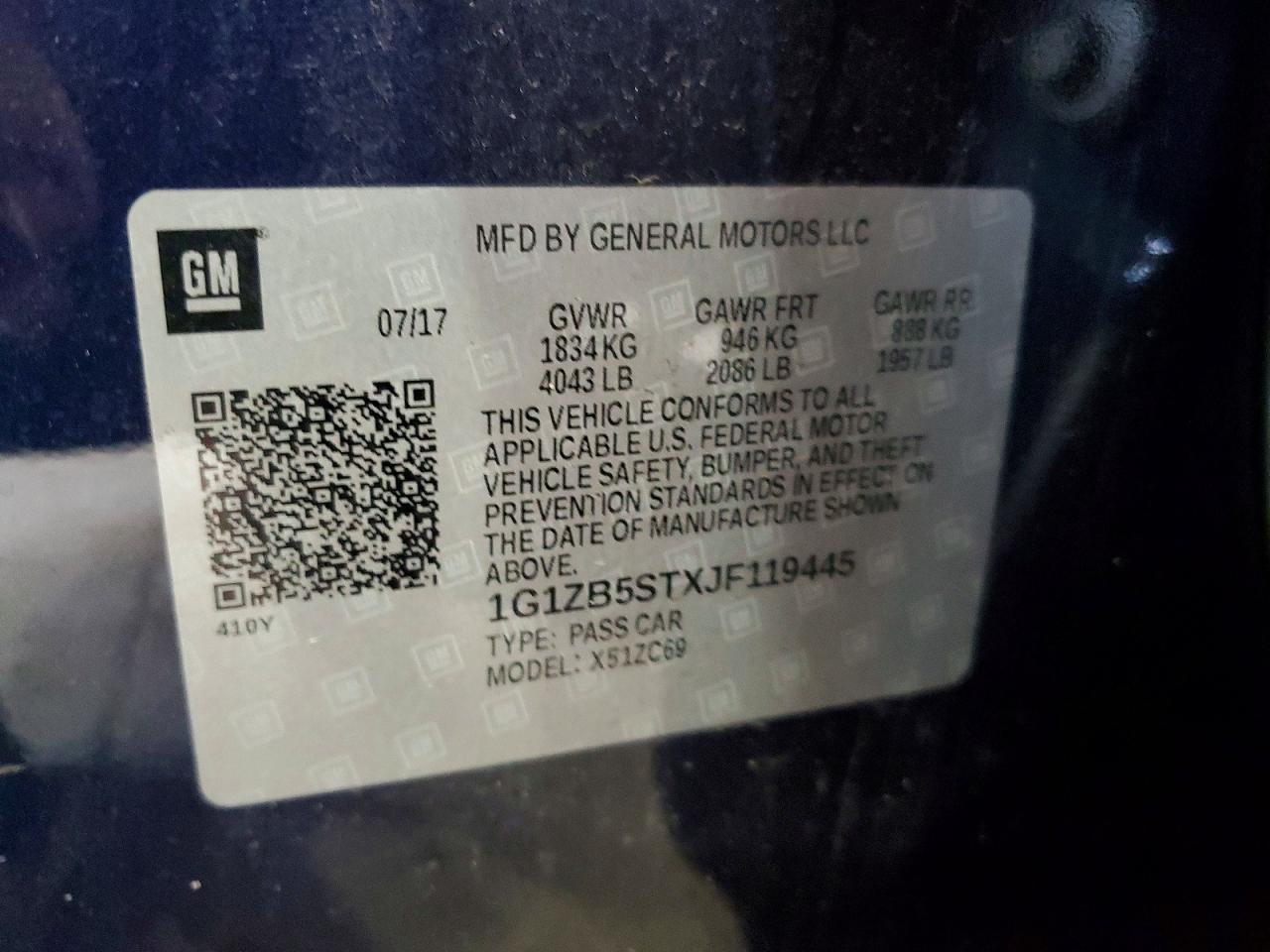2018 CHEVROLET MALIBU