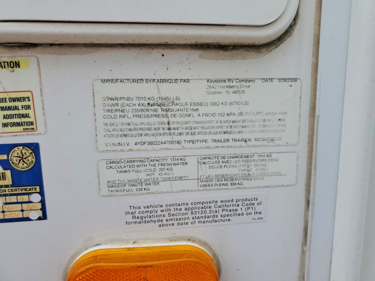 2010 KEYSTONE MONTANA