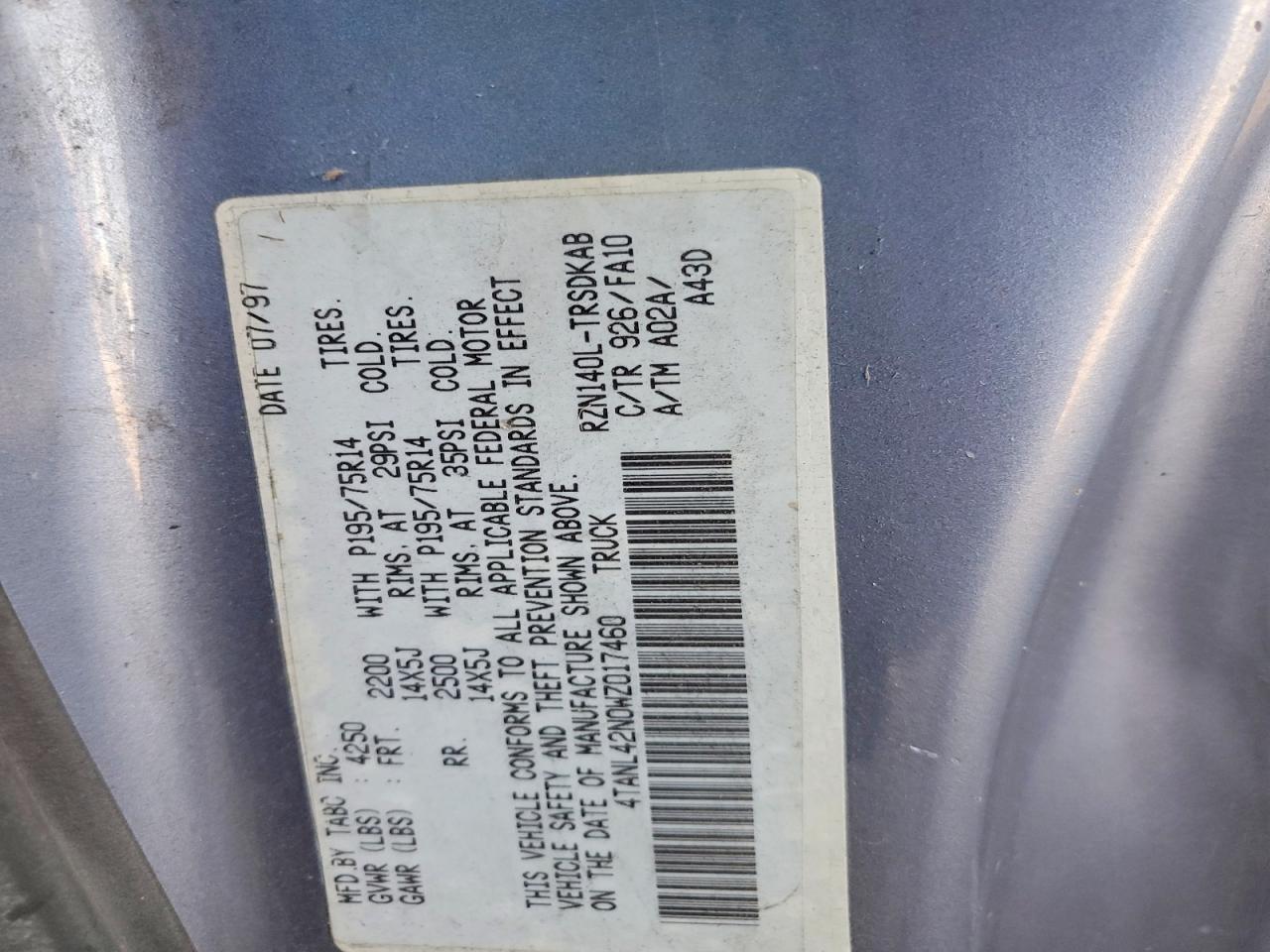 1998 TOYOTA TACOMA