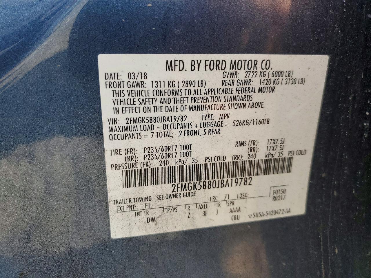 2018 FORD FLEX