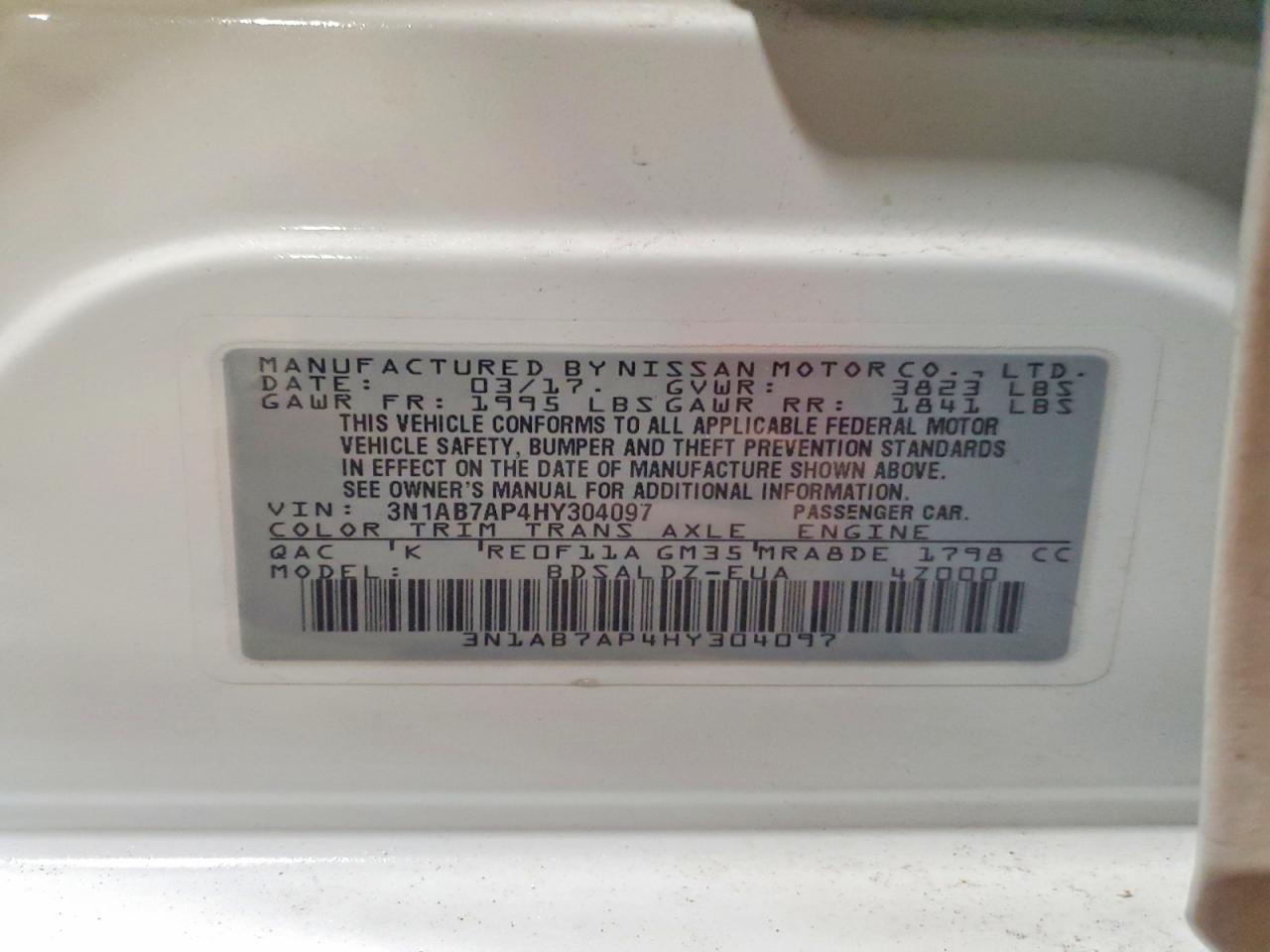 2017 NISSAN SENTRA