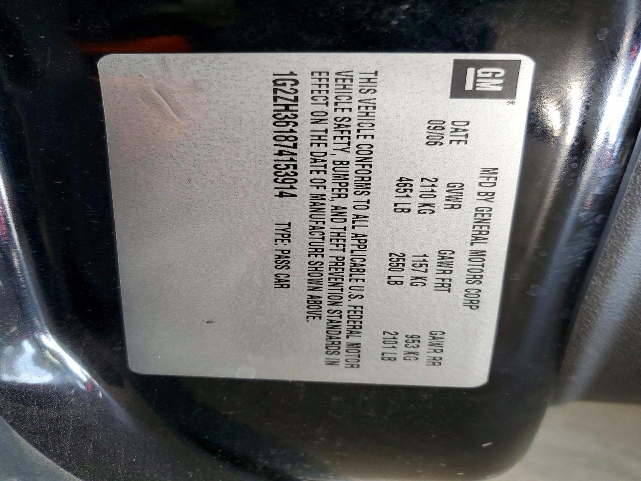 2007 PONTIAC G6