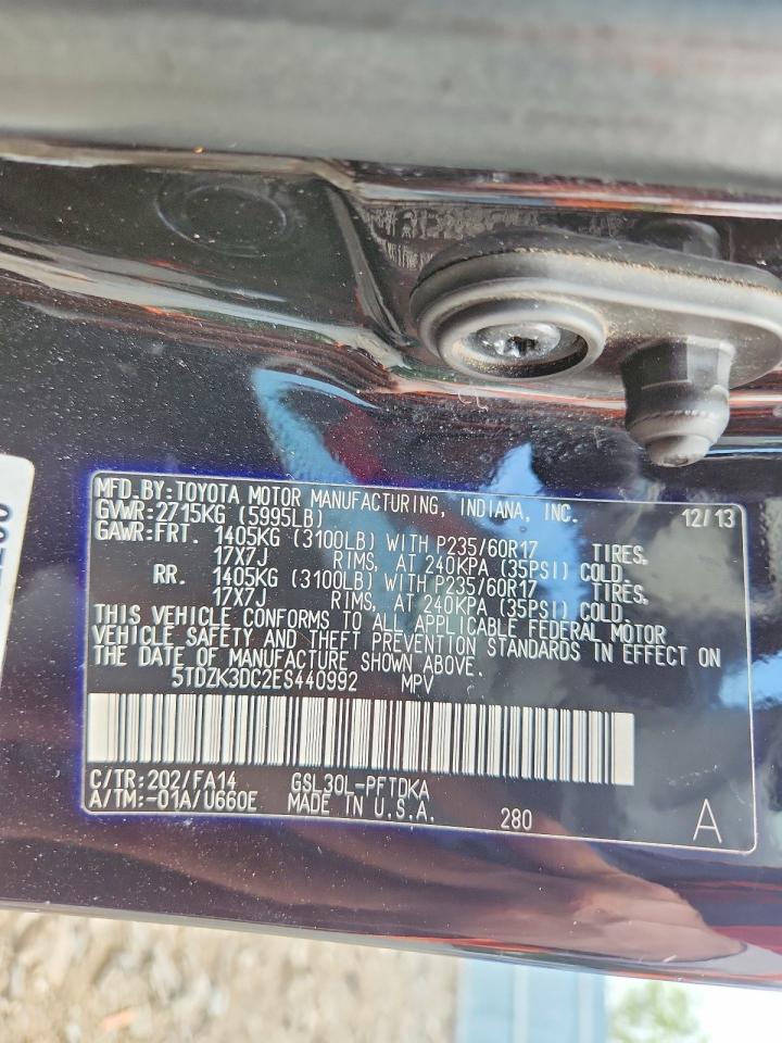 2014 TOYOTA SIENNA