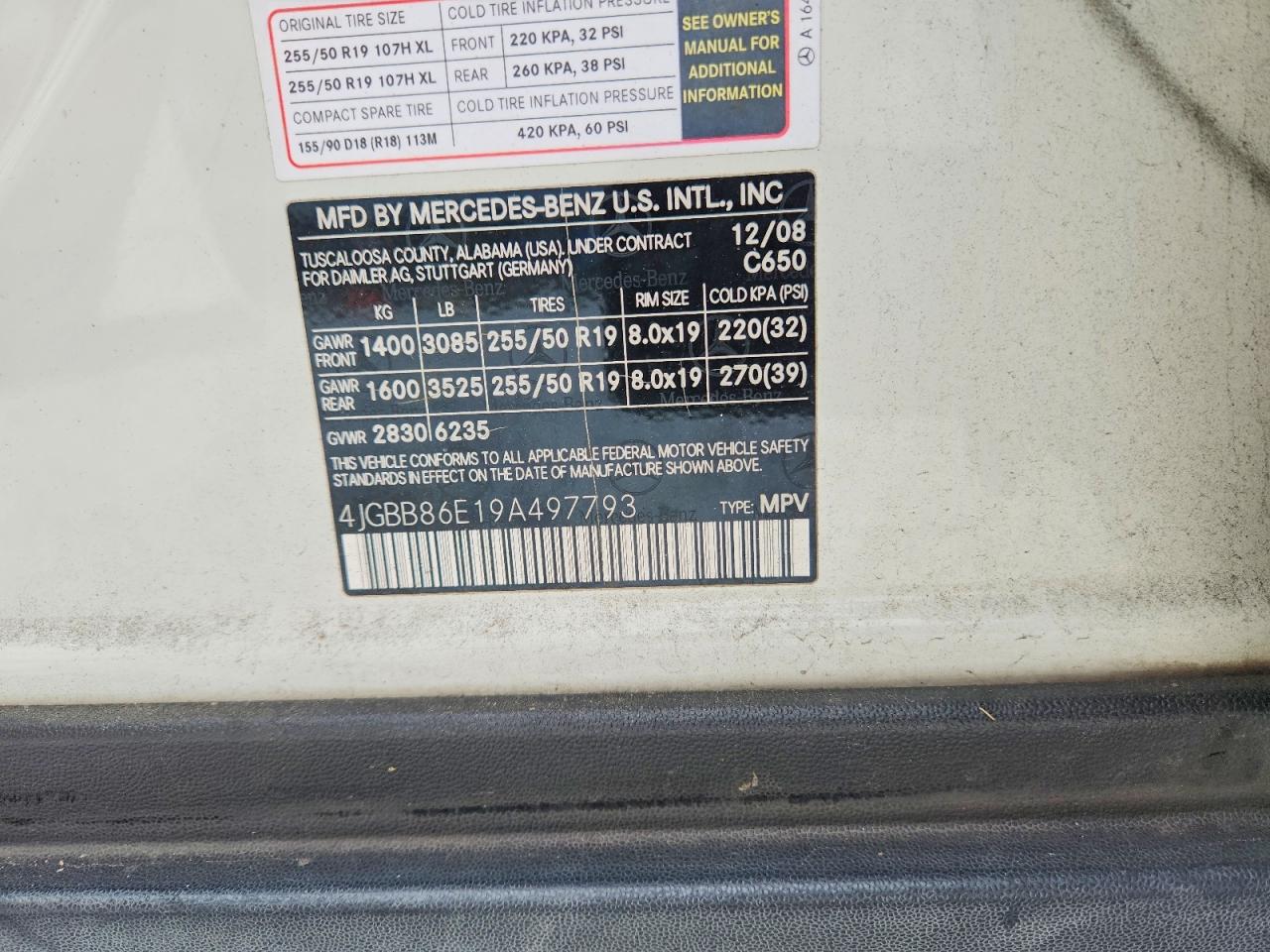 2009 MERCEDES-BENZ M-CLASS