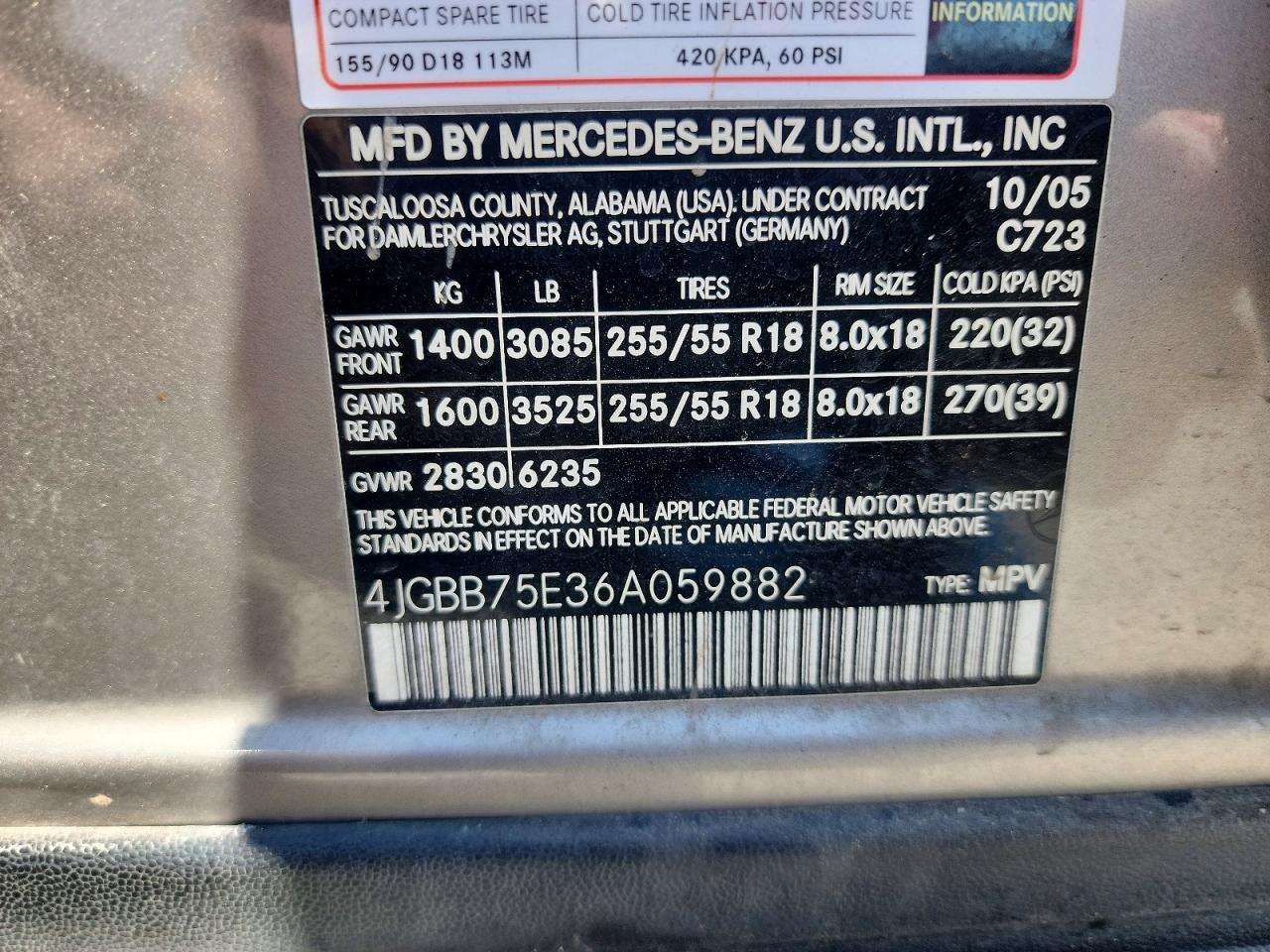 2006 MERCEDES-BENZ M-CLASS