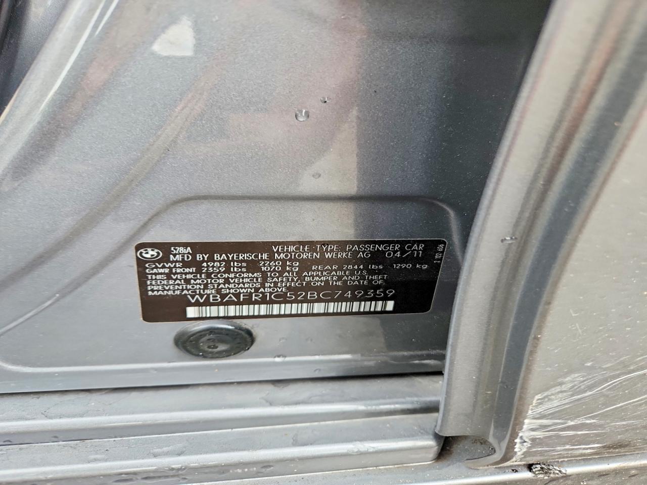 2011 BMW 5 SERIES