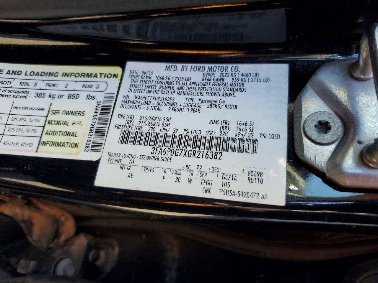 2016 FORD FUSION