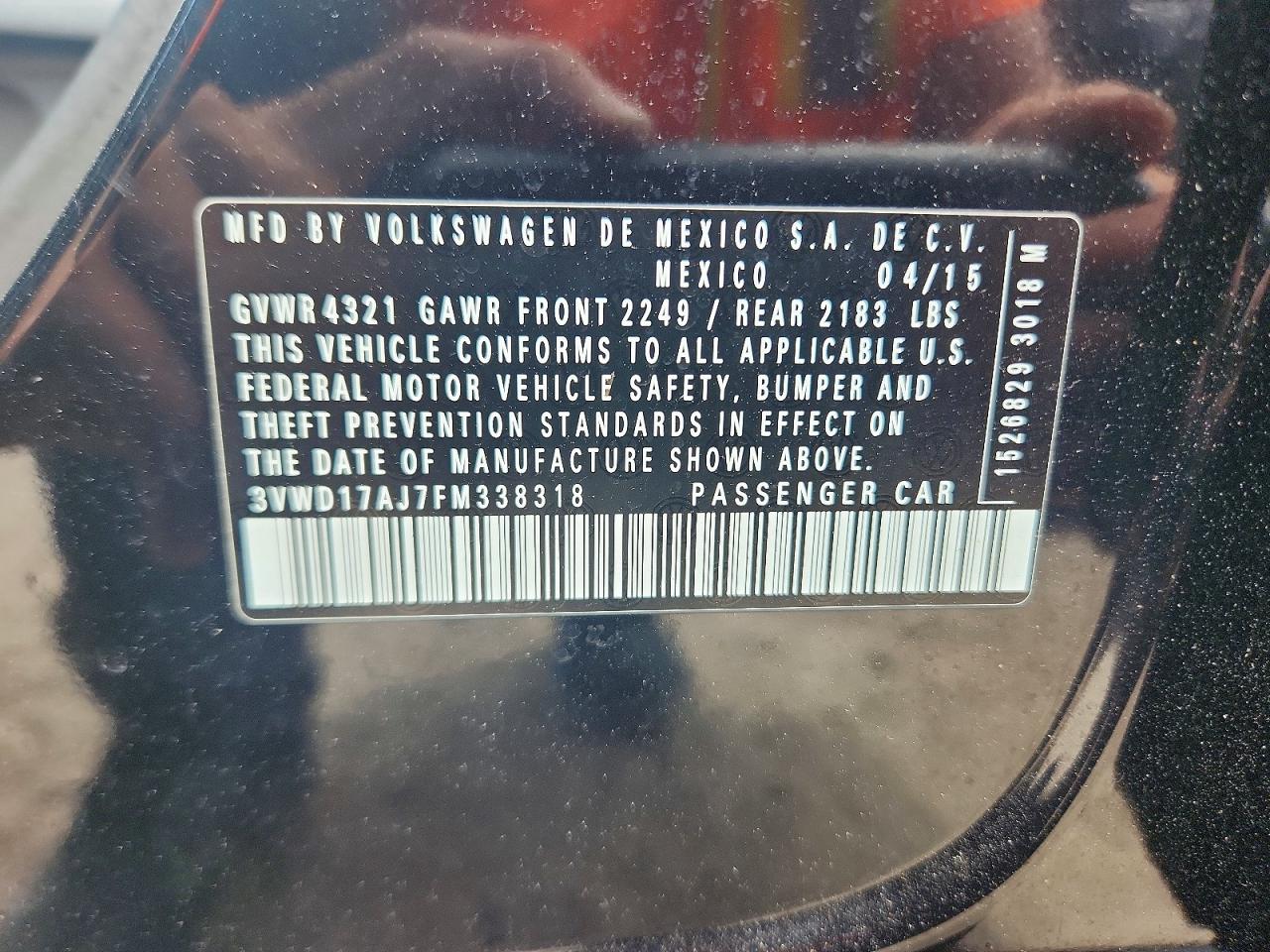 2015 VOLKSWAGEN JETTA