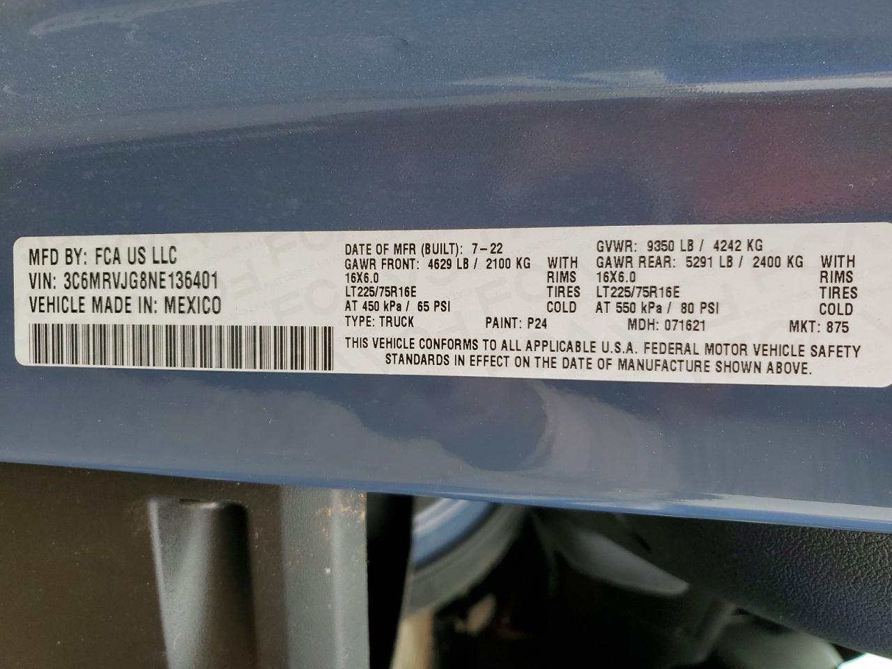 2022 RAM PROMASTER