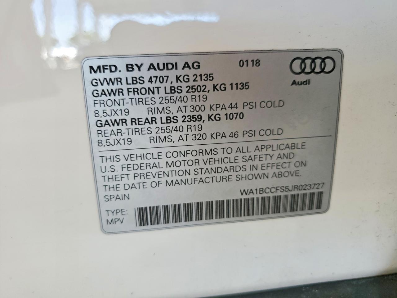 2018 AUDI Q3