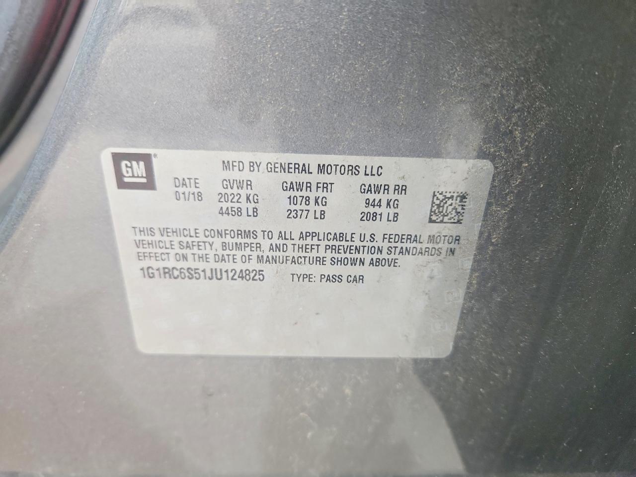 2018 CHEVROLET VOLT