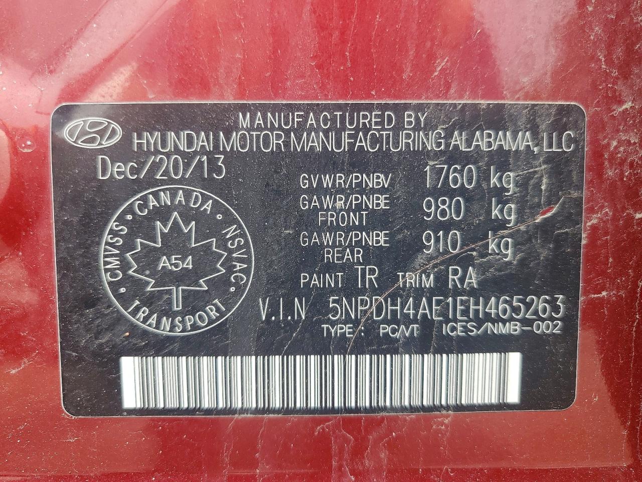 2014 HYUNDAI ELANTRA