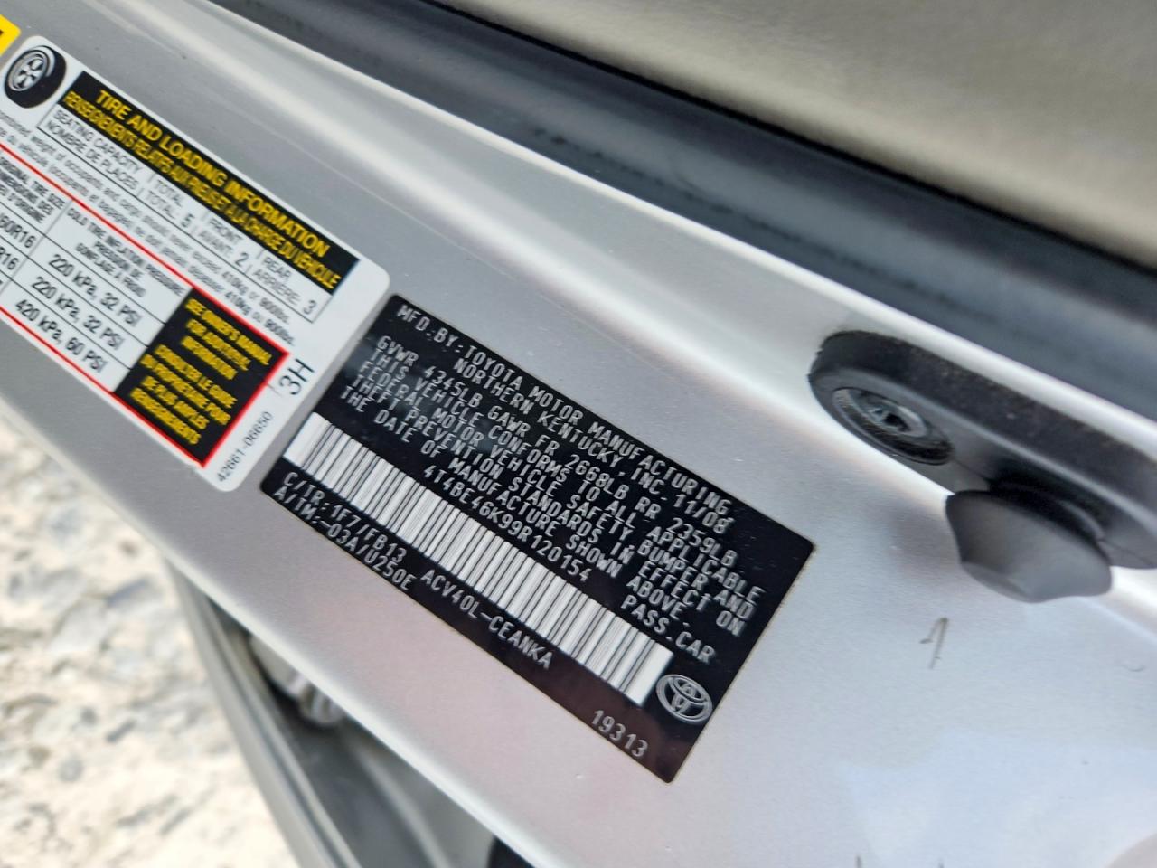 2009 TOYOTA CAMRY