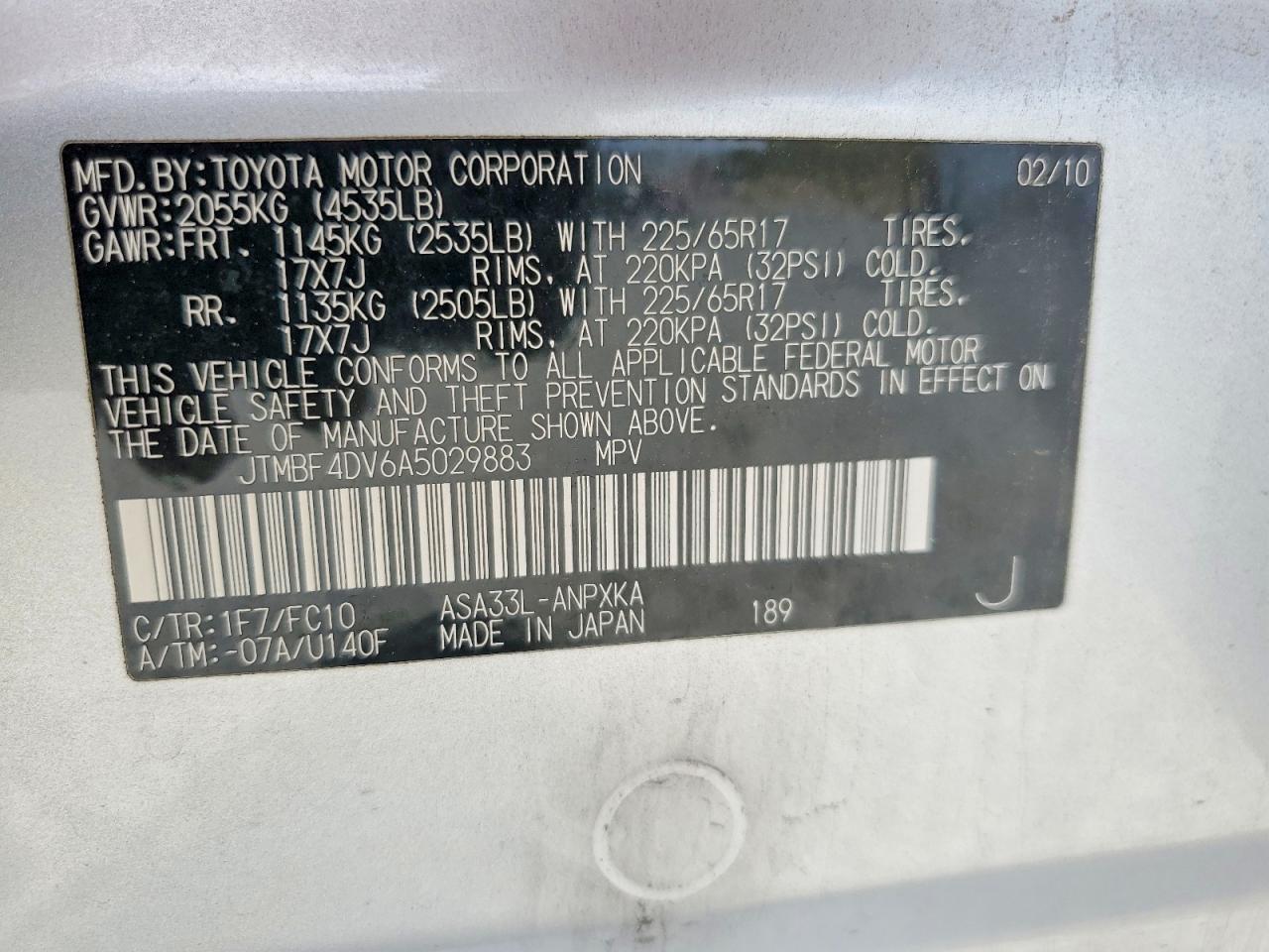 2010 TOYOTA RAV4
