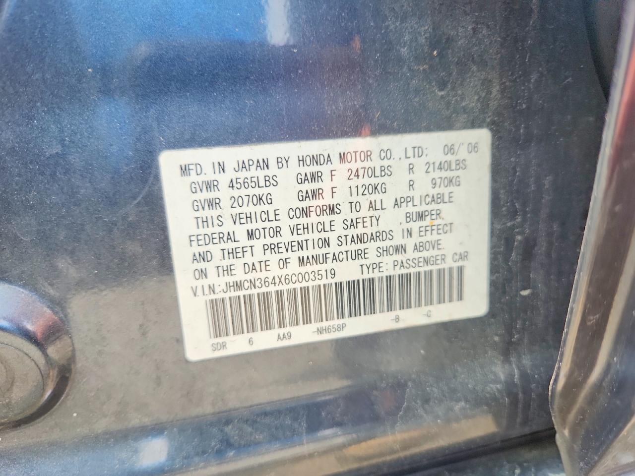 2006 HONDA ACCORD