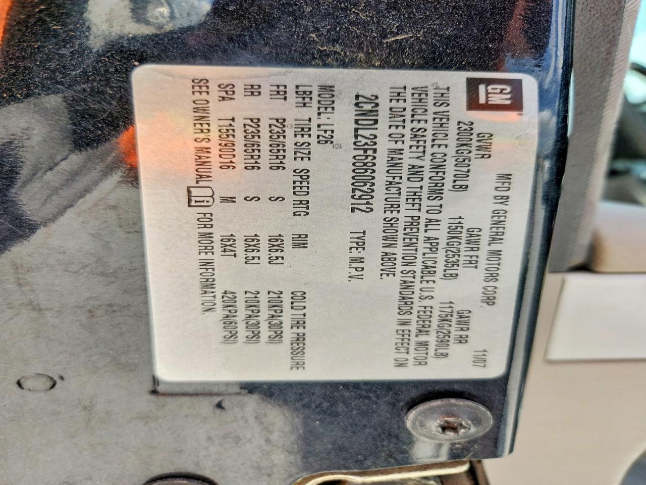 2008 CHEVROLET EQUINOX