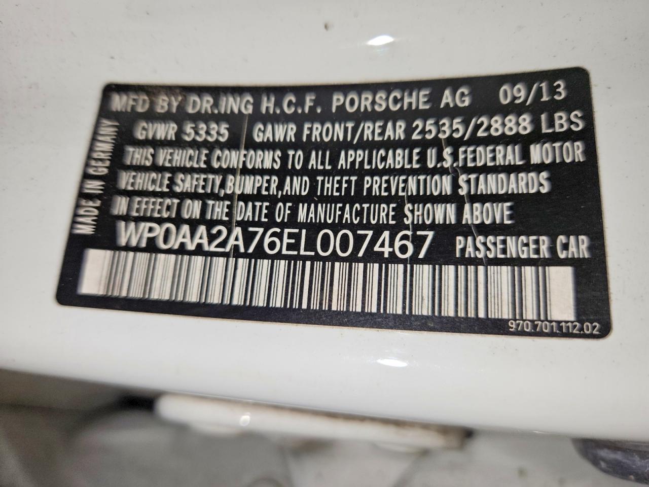 2014 PORSCHE PANAMERA