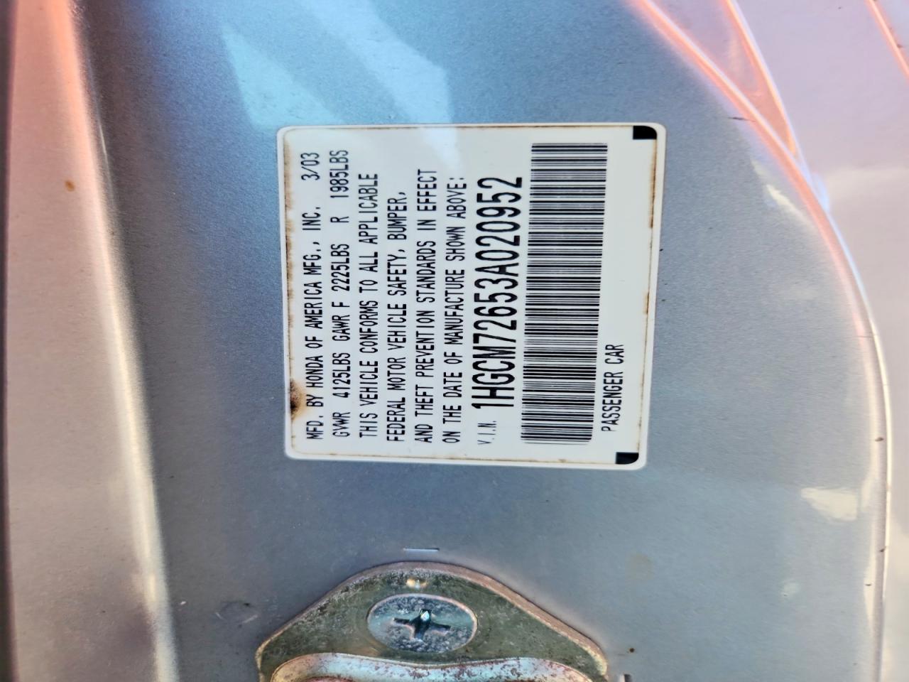 2003 HONDA ACCORD
