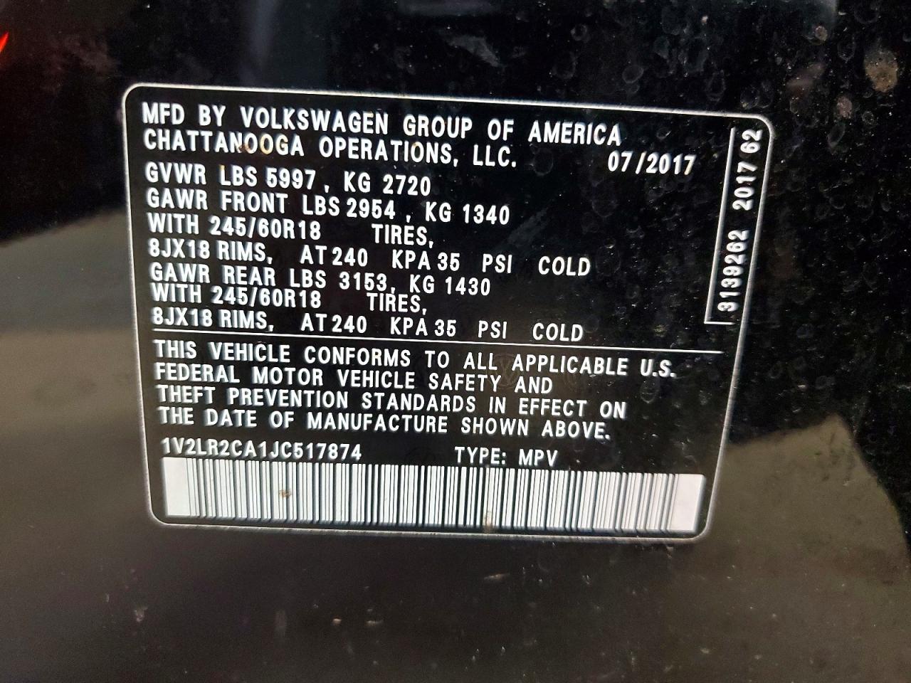 2018 VOLKSWAGEN ATLAS