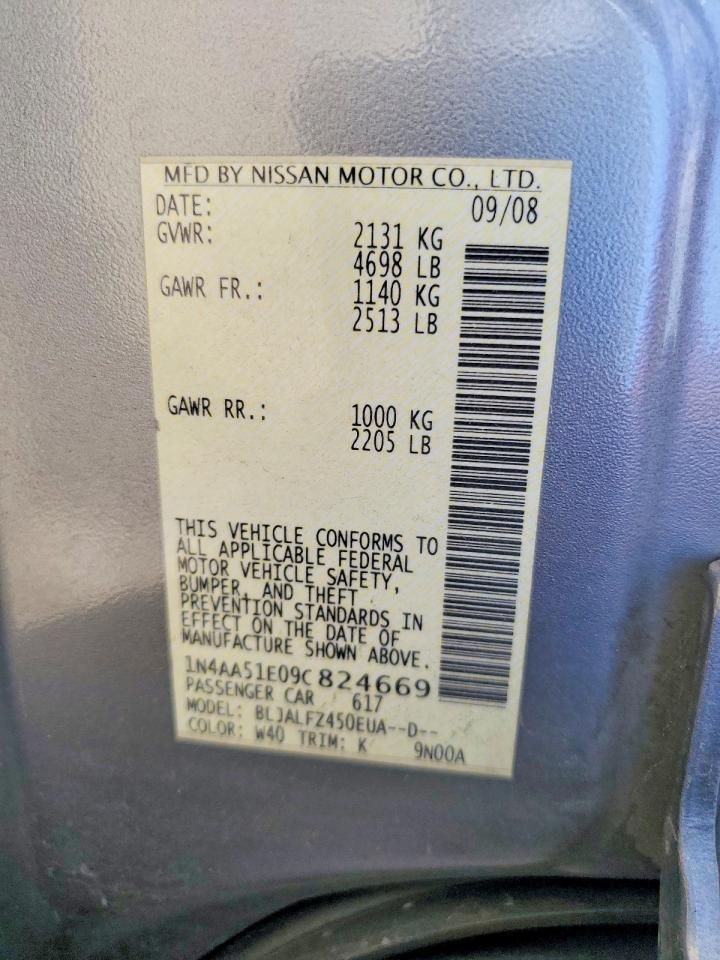 2009 NISSAN MAXIMA