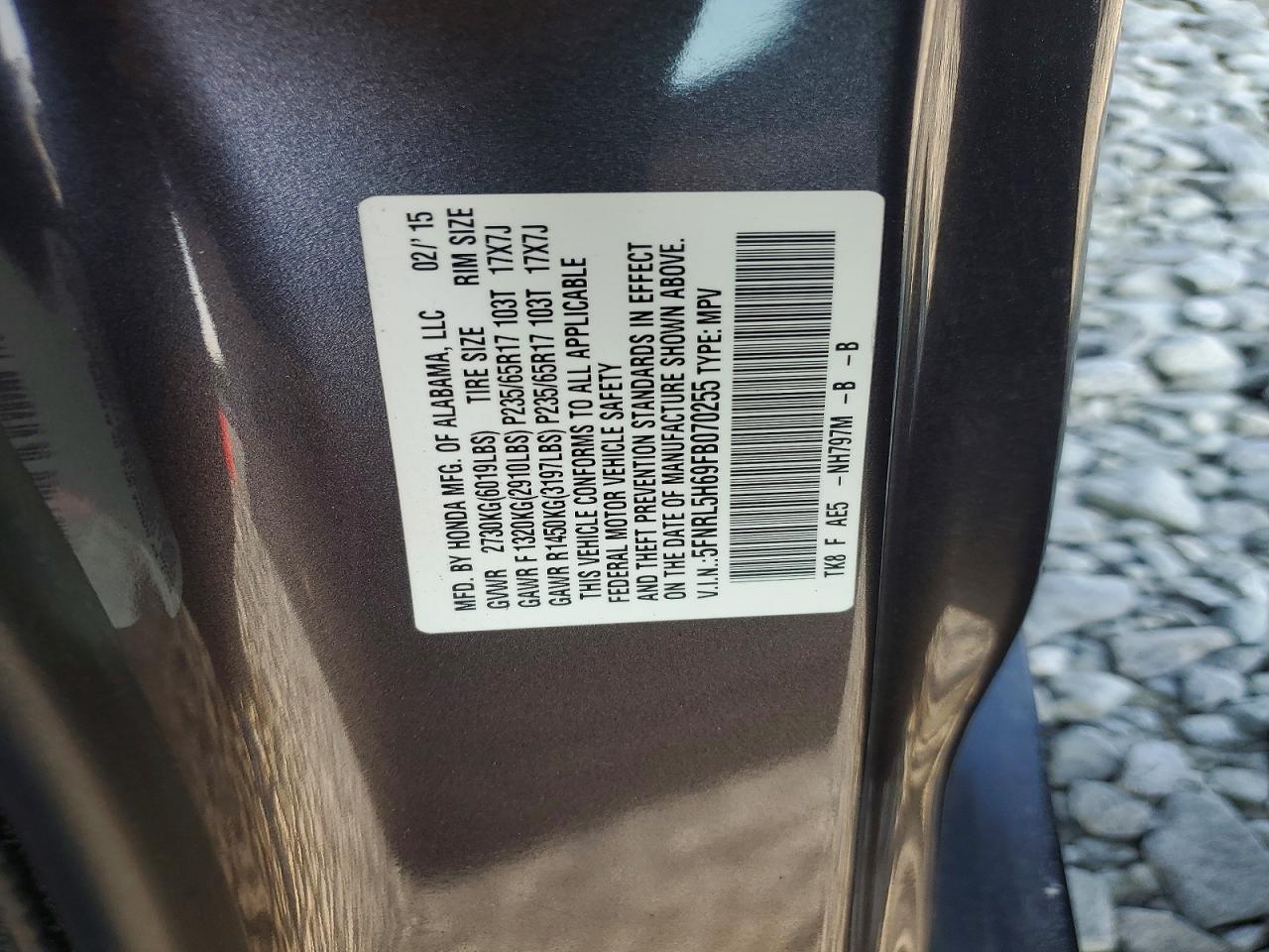 2015 HONDA ODYSSEY