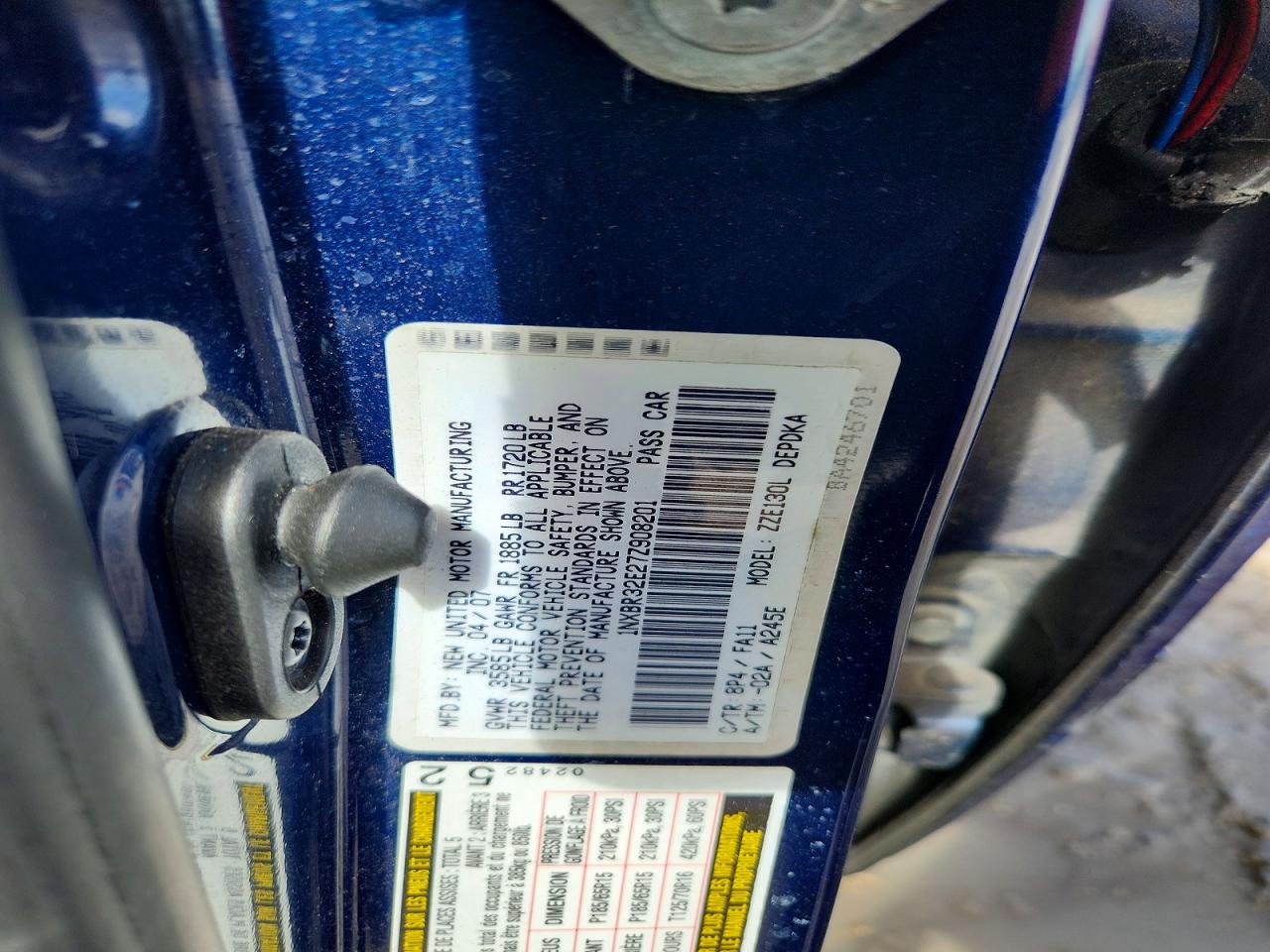 2007 TOYOTA COROLLA