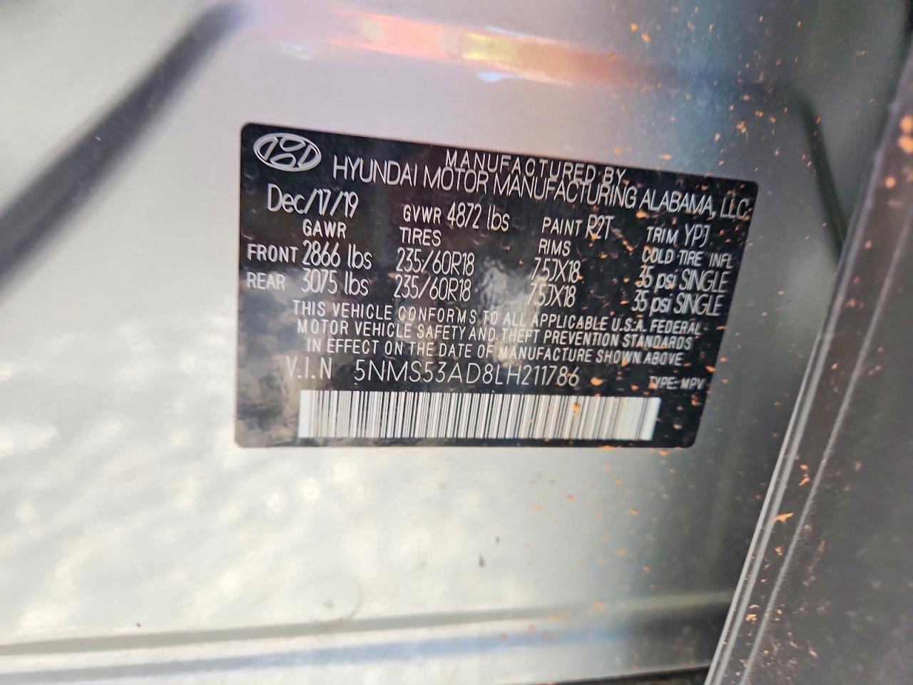 2020 HYUNDAI SANTA FE
