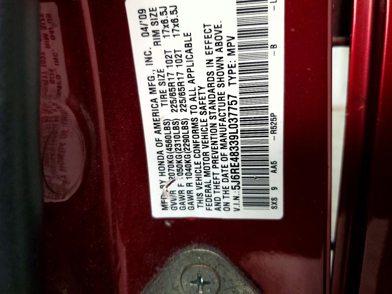 2009 HONDA CRV