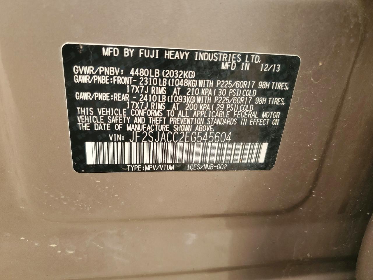 2014 SUBARU FORESTER