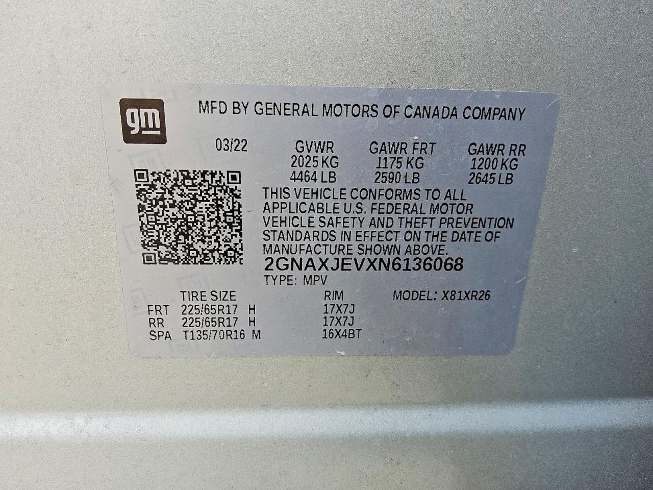 2022 CHEVROLET EQUINOX