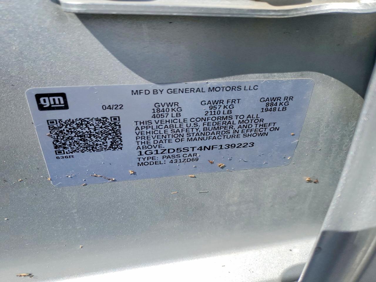 2022 CHEVROLET MALIBU