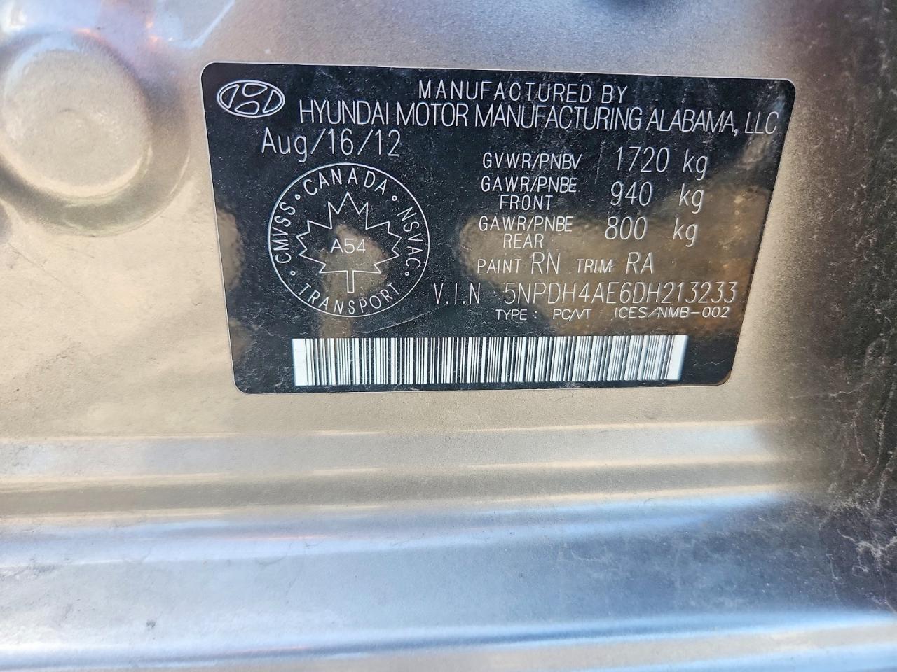2013 HYUNDAI ELANTRA