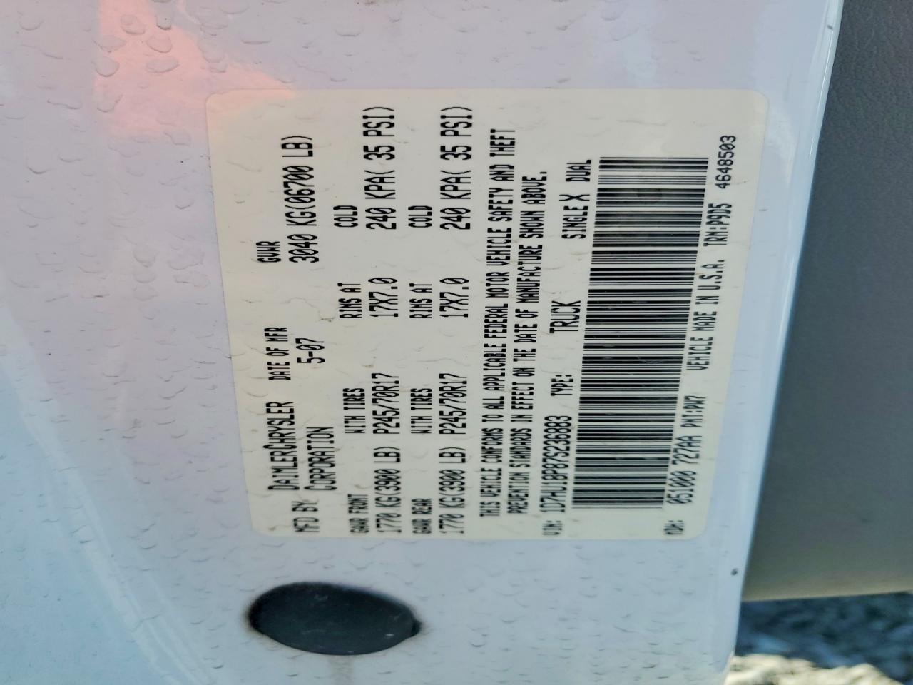 2007 DODGE RAM 1500