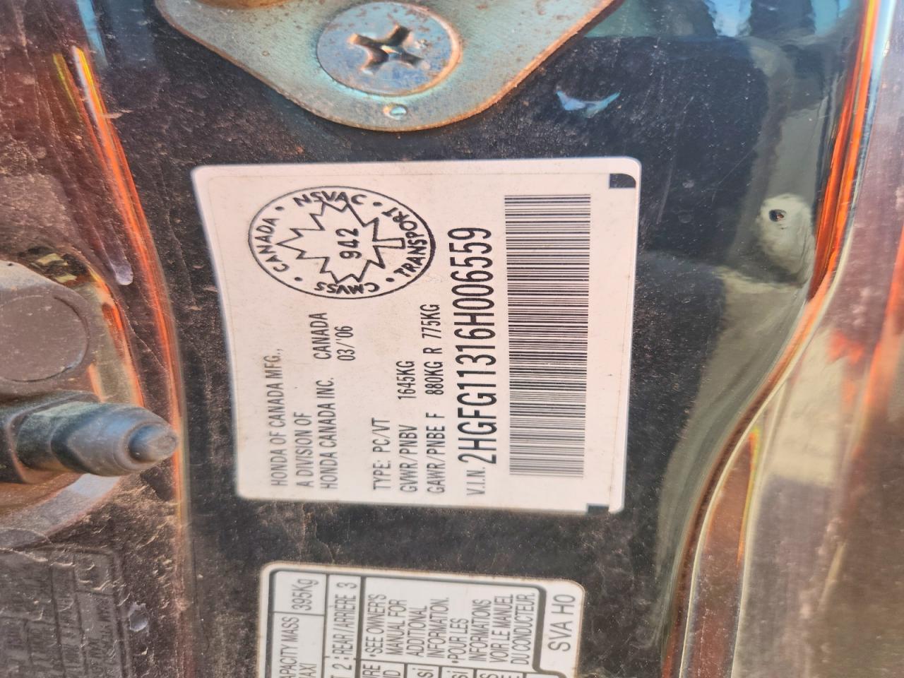 2006 HONDA CIVIC
