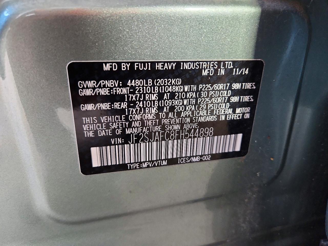 2015 SUBARU FORESTER