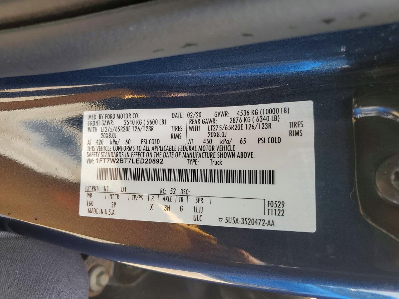2020 FORD F250