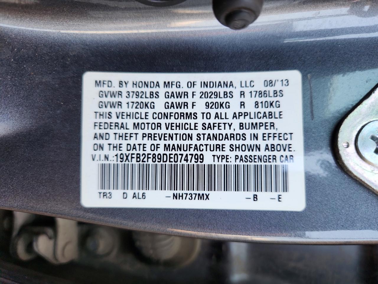 2013 HONDA CIVIC