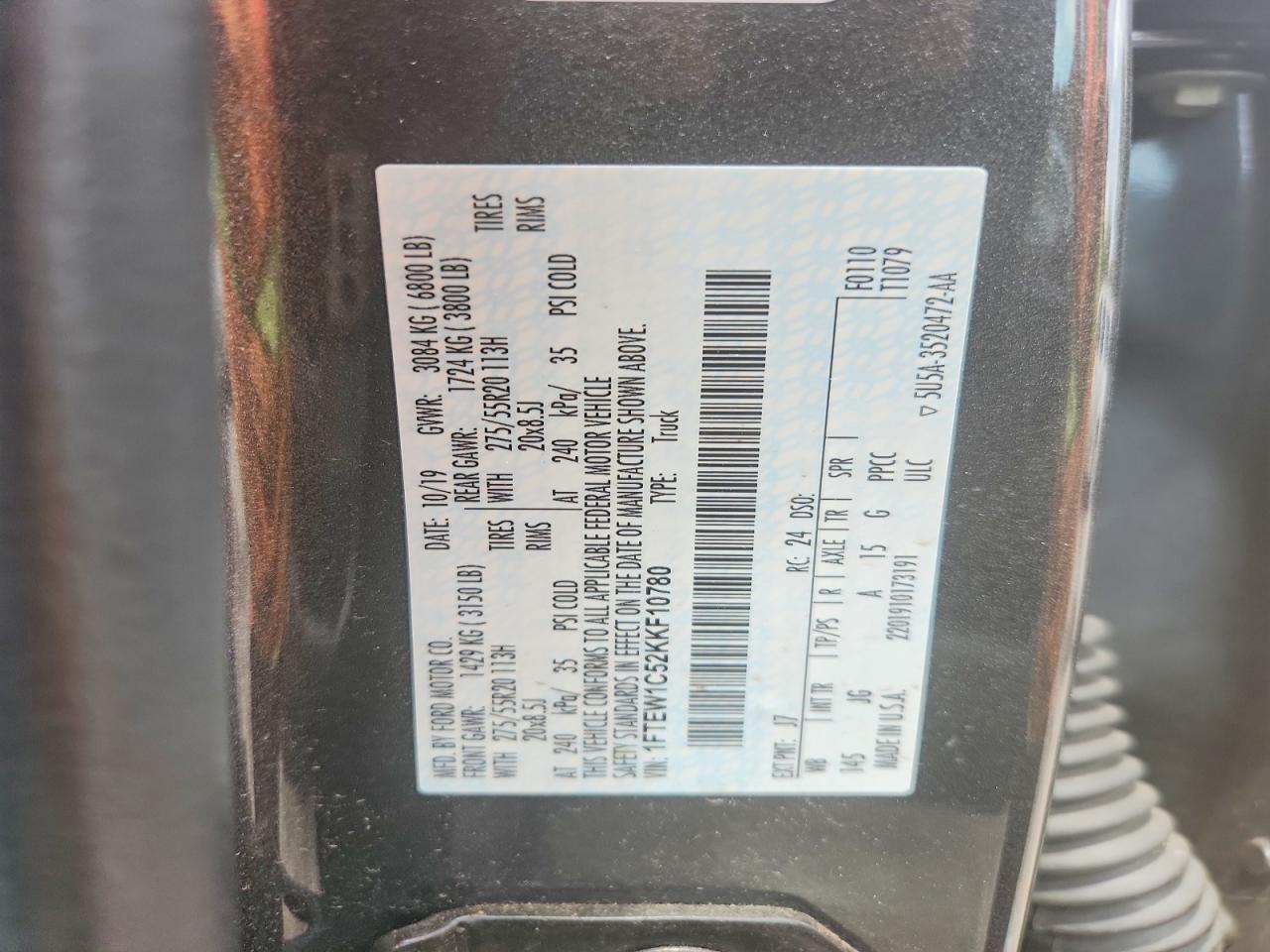 2019 FORD F150