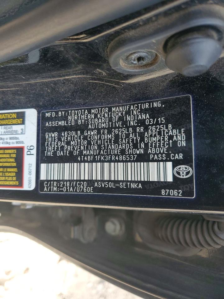 2015 TOYOTA CAMRY