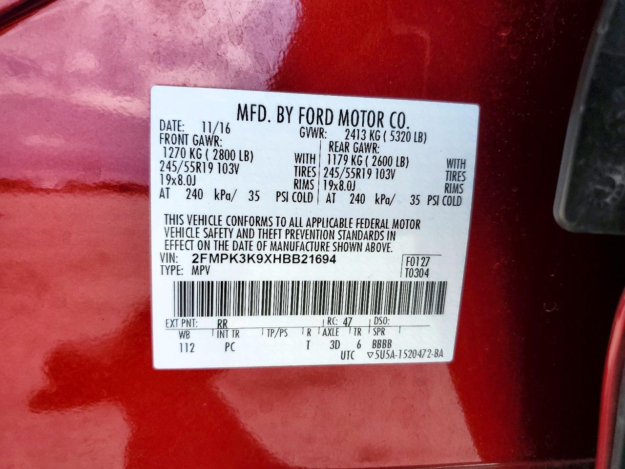 2017 FORD EDGE