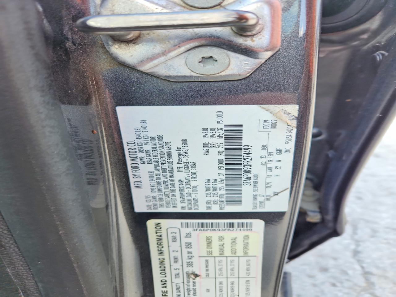 2015 FORD FUSION
