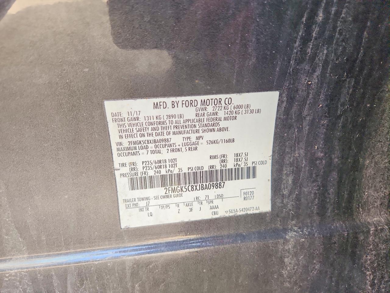 2018 FORD FLEX