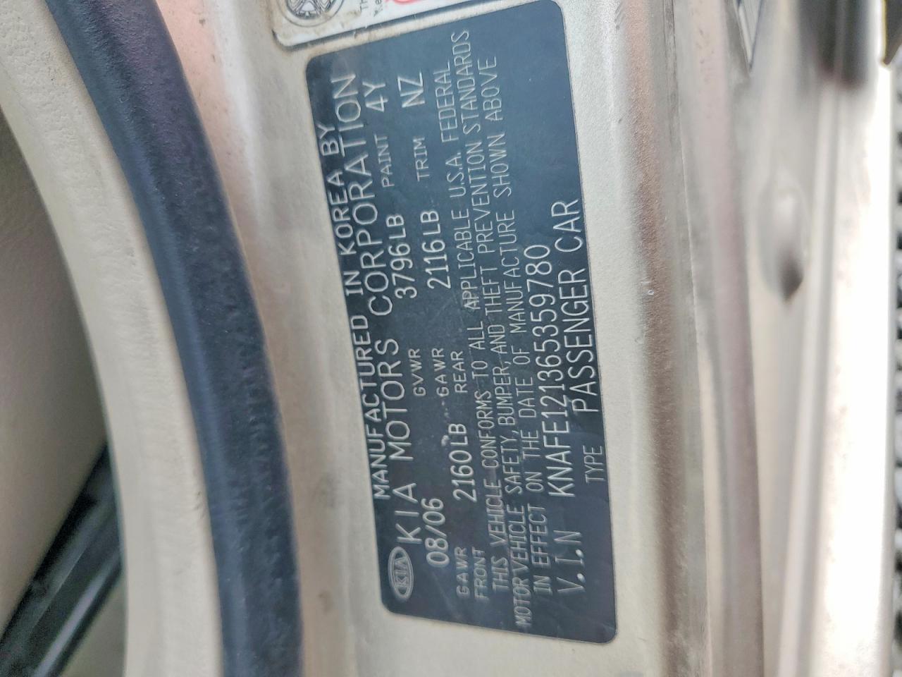 2006 KIA SPECTRA