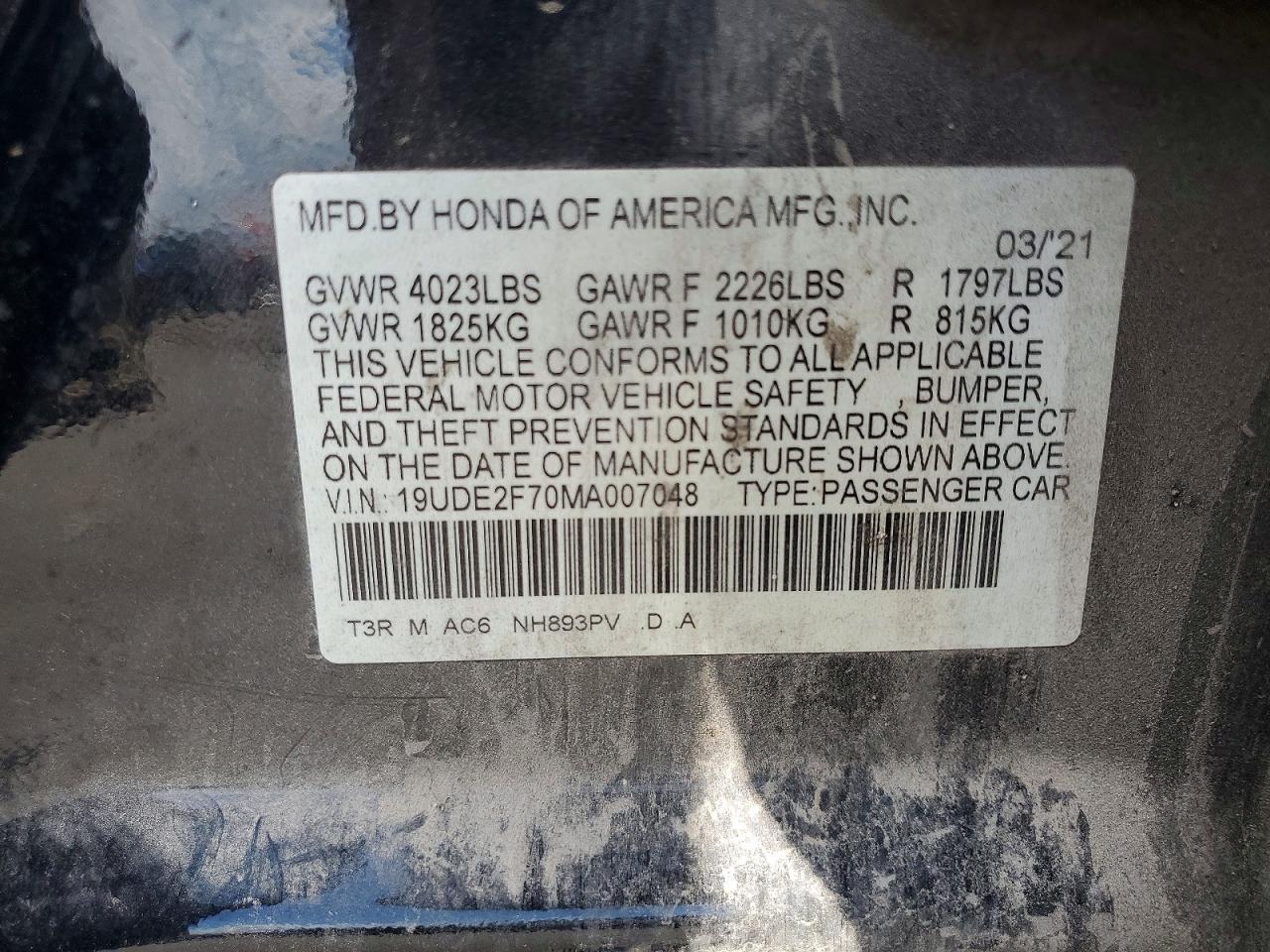 2021 ACURA ILX