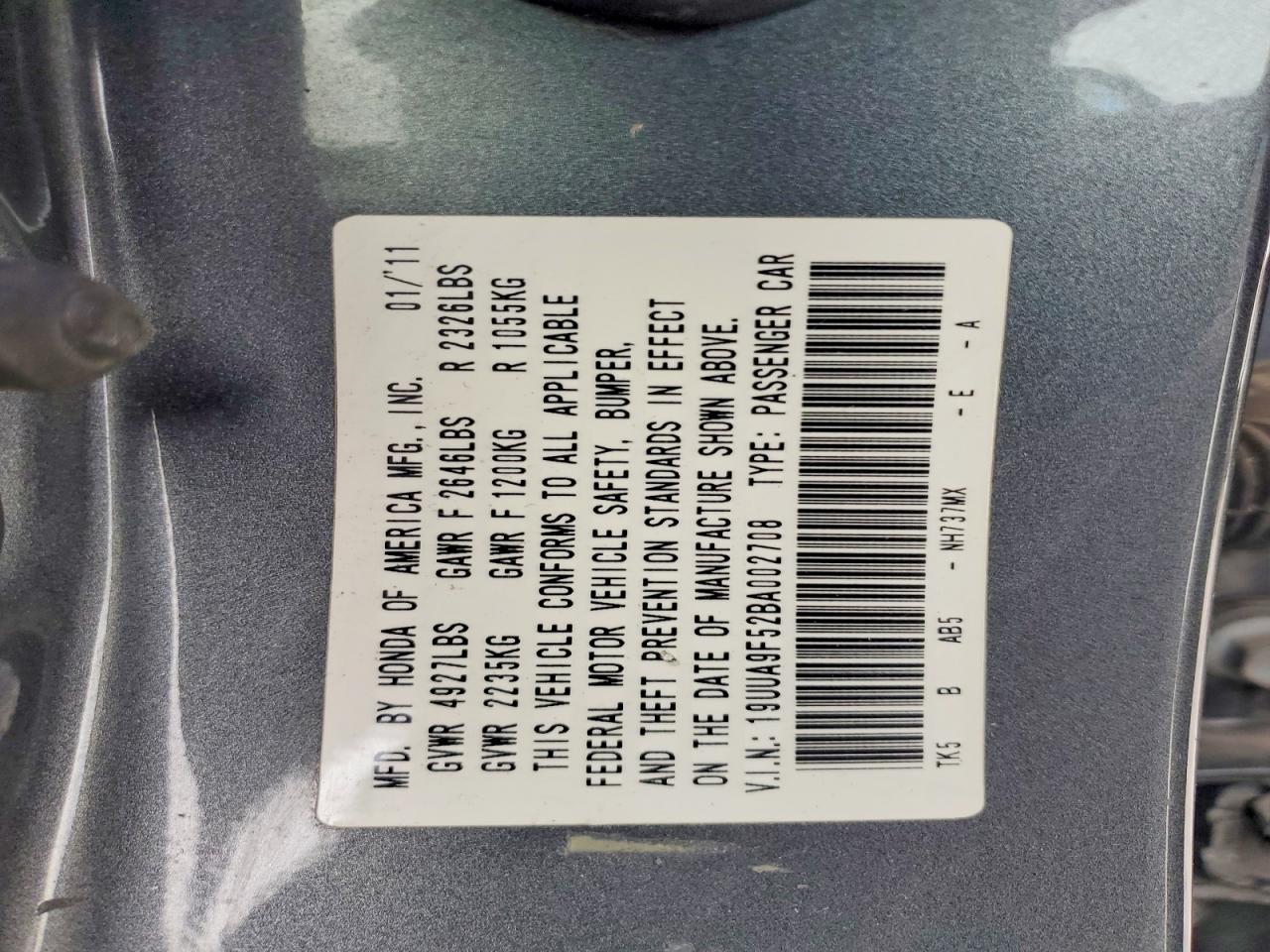 2011 ACURA TL