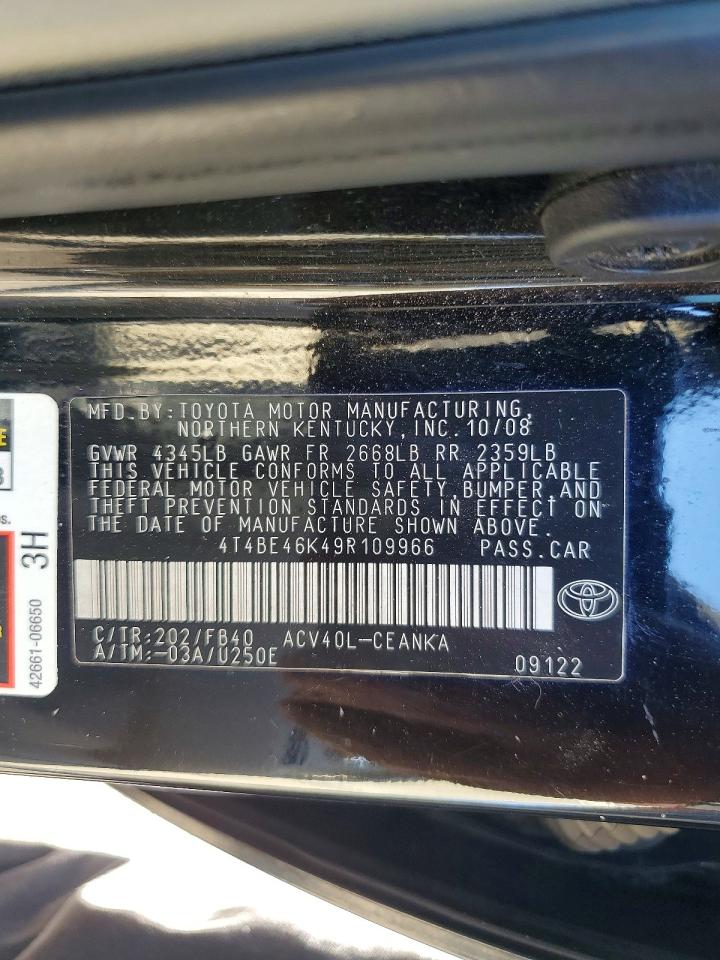 2009 TOYOTA CAMRY