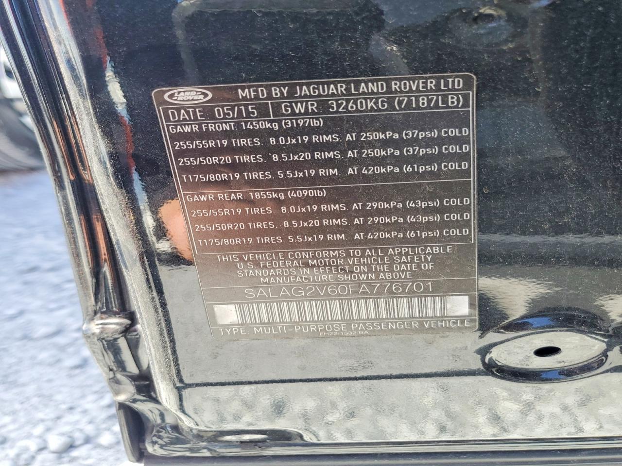 2015 LAND ROVER LR4