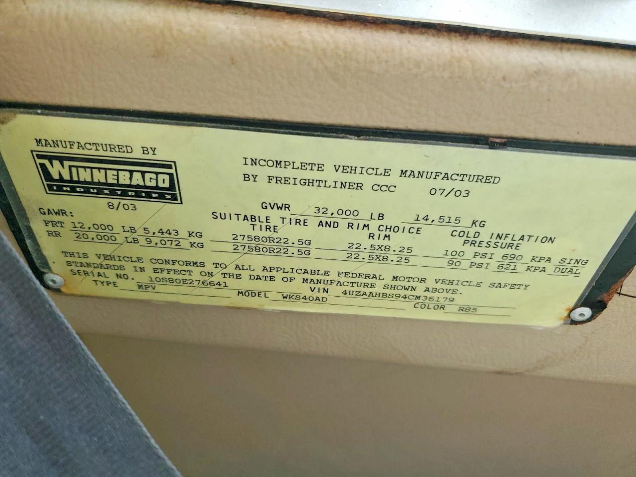 2004 FREIGHTLINER ALL OTHER